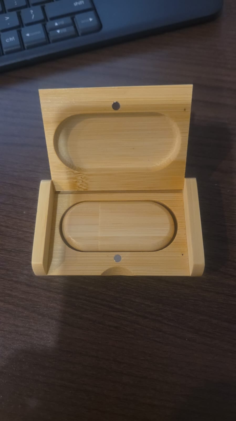 USB Flash Drive 16GB prej Druri me Kuti Ovale, për ruajtje dhe transferim të të dhënave, për kompjuter, punë dhe ruajtje të të dhënave, dru natyral (e çelët)