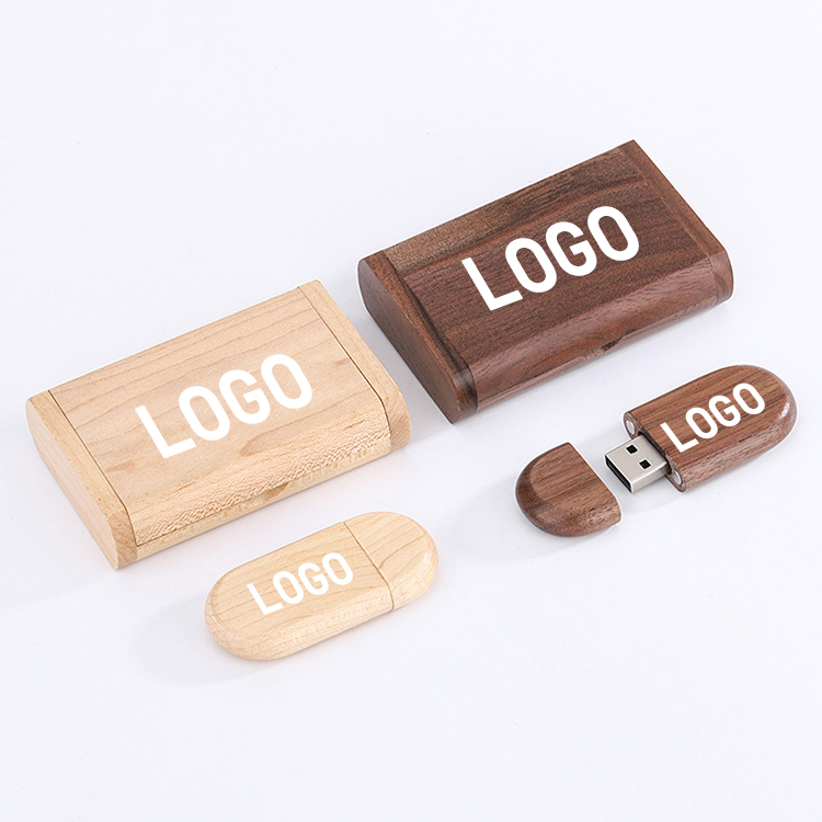 USB Flash Drive 16GB prej Druri me Kuti Ovale, për ruajtje dhe transferim të të dhënave, për kompjuter, punë dhe ruajtje të të dhënave, dru natyral (e çelët)