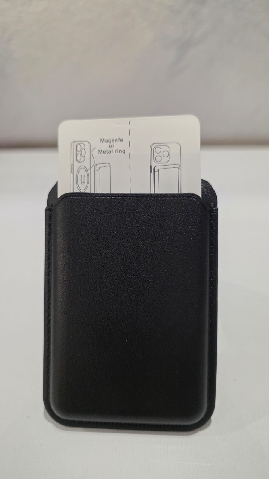 Portofol Lëkure Magnetik për Telefon, magnetik dhe praktik, për përdorim të përditshëm, ngjyrë e zezë