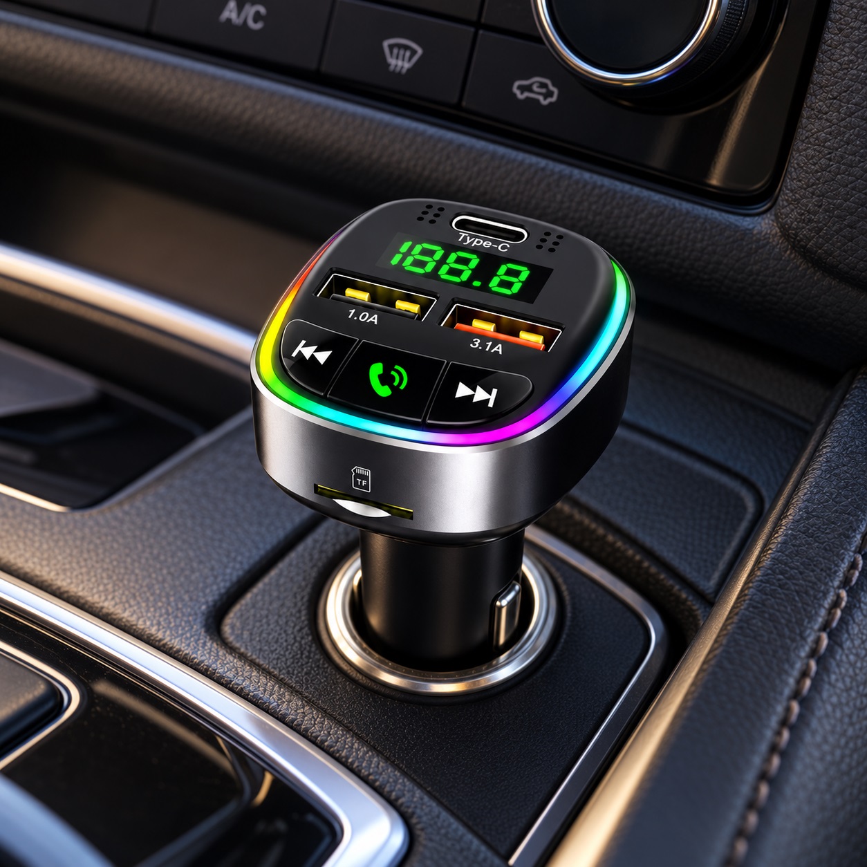 Karikues Veture HM138 me Transmetues FM, USB-C dhe Ekran LED – foto 5