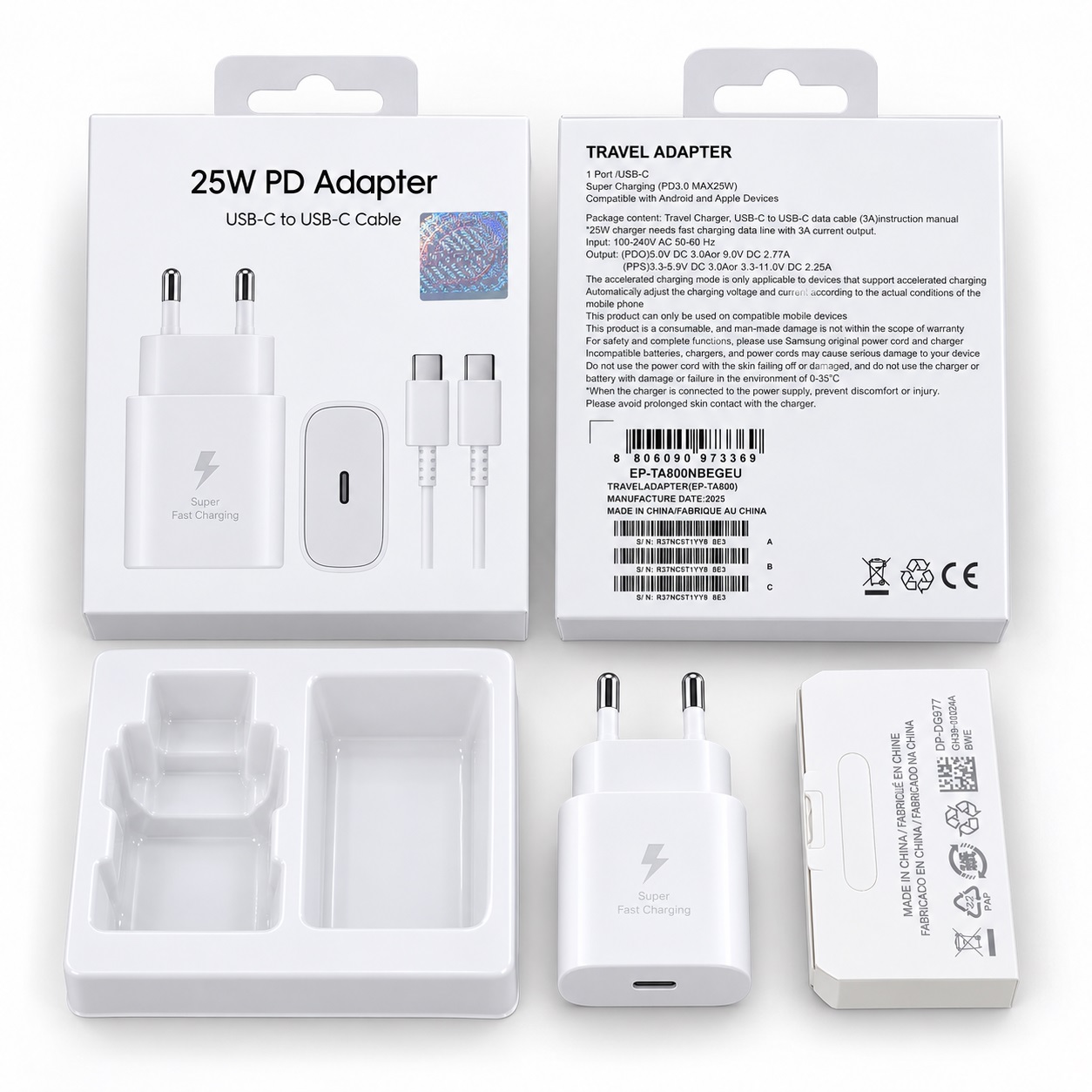 Adapter Karikimi USB-C PD 25 W – I Bardhë – foto 3
