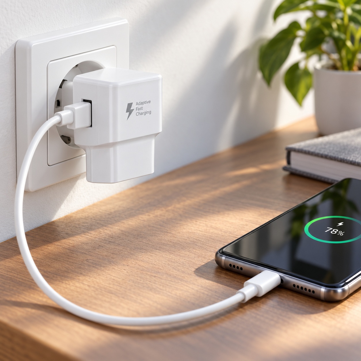 Adapter Karikimi iConn 2.4A me USB-A dhe Kabllo USB-C – foto 5