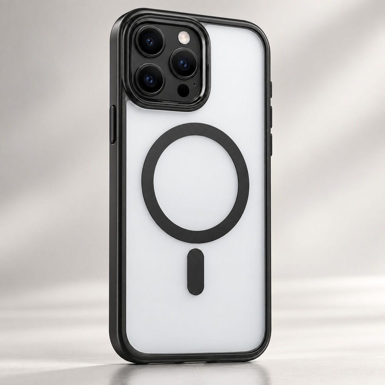 Mbrojtëse MagSafe për iPhone 16 Pro Max – Transparente me Kornizë të Zezë – foto 5