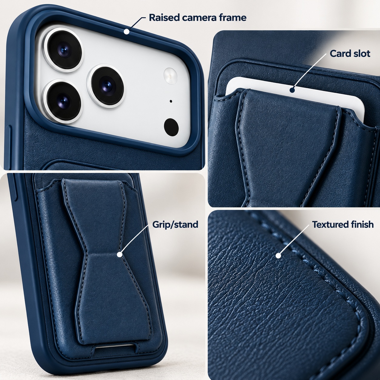 Mbrojtëse me Portofol për iPhone 17 – E Zezë – foto 4